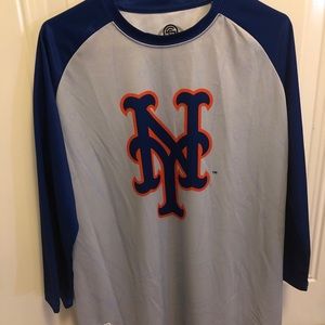 New York Mets 3/4 Quarter Sleeve Baseball Shirt